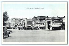 c1930's Main Street Harrison Grocery Stores Cars Osceola Iowa IA Postcard picture