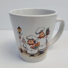 Trisa Italian French Baguette Wine Chubby Chefs White Stoneware 10oz Coffee Mug picture