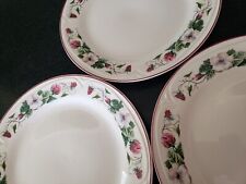 3 RARE Vintage KNOWLES VIRGINIA HAMILL FLOWER WALTZ DINNER PLATES DIXIE DOGWOOD picture