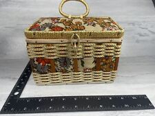 Vintage Floral 8” Sewing Box/Purse Made In Korea picture