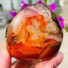 171g Large Natural Silk Banded Lace Sardonyx Agate Quartz Carnelian Crystal picture