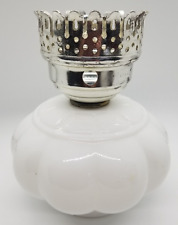 VTG Milk Glass Lamp Base Round w/ Scallop Design picture