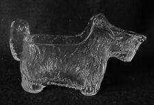 Vintage Glass Candy Dish Scottish Terrier Scottie Holds Keys Cell Phone Sponge picture