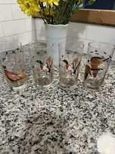 4 Vintage Libbey Canadian Geese/Mallards Drinking Glasses TUMBLERS 6