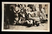 Best Creepy 1920s Party People Wearing Halloween Masks Black Cat Vintage Photo picture