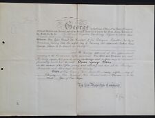 1913 King George V Signed Earl Grey Autograph Royal Document British Royalty UK picture