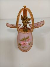 Vintage Opening Egg Ornament With Cherub picture