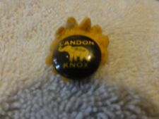 1936 Vintage Felt Sunflower Pin Button Landon Knox GOP President political picture