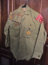 Official VTG BSA Boy Scout Uniform Shirt & Hat Youth Sanforized 50s Neck 12.5 picture