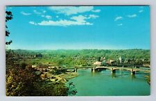 Zanesville OH-Ohio, Unique Bridge, Antique, Vintage Souvenir Postcard picture