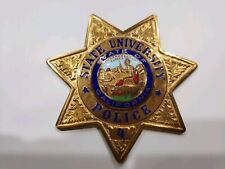 Ed Jones Flat Wallet California State University Police Obsolete Badge  picture