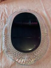 Vintage 1940’s Glass Vanity Tray Beveled Mirror picture