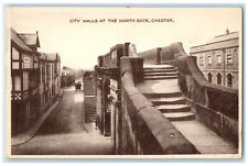 c1930's City Walls at the North Gate Chester England Vintage Postcard picture