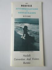 Vintage 1971 Norfolk Accommodations & Restaurants Guide 38 pages picture