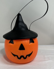 Rare Empire Halloween Blow Mold Pumpkin Witch Decoration Bucket Basket No Light picture