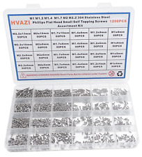 24 Kinds 1200PCS M1 M1.2 M1.4 M1.7 M2 M2.2 Small 304 Stainless Steel Phillips Fl picture