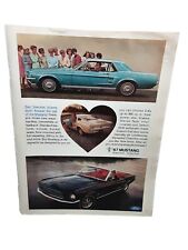 1966 1967 Ford Mustang Vintage Print Ad Hardtop Fastback Convertible  picture