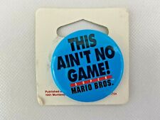 Super Mario Brothers This Ain't No Game Pin Back Button Luigi 1 1/2