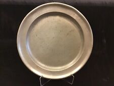 Swedish Pewter Charger Plate / Dated 1792 /Authenticated/13.75