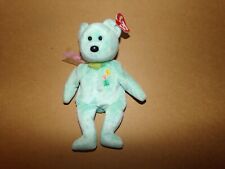 Ty Beanie Baby ARIEL 2000 Plush Blue Bear with Flowers and Sun on Chest picture