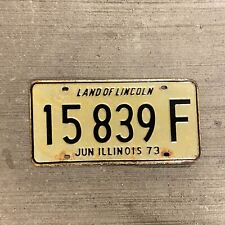 1973 Illinois Truck License Plate 15839 F Garage Decor Auto Tag Car Show picture