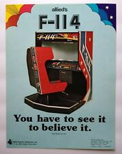 Allied F-114 Arcade FLYER Original Game Art Print Sheet Retro Race Driving 1975 picture