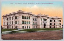 High School Building Everett Washington WA DB Postcard Vtg Unposted picture