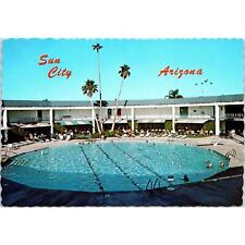 Vintage Postcard Sun City Arizona Del Webbs Retirement Community Ariel View Pool picture