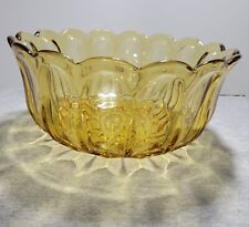 Vintage Amber Brown Glass Bowl Sunburst 9