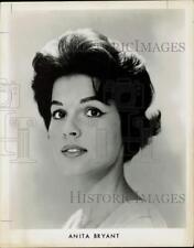 1963 Press Photo Singer Anita Bryant - hpp08565 picture