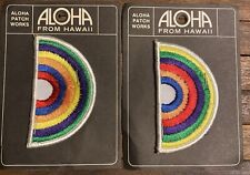 2 Lot Vintage Hawaii Rainbow Patches Aloha Patch Works picture