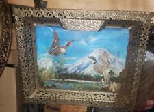 Vintage 12x15 Wild Duck In Lake 3D Lenticular Picture/Print Dai-Nippon Co. Japan picture