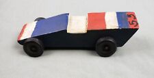 Vintage Boy Scouts BSA Pine Wood Derby Car Red White and Blue picture
