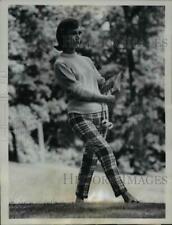 1962 Press Photo Bold Plaid Steps Into the Fall Spotlight With These Sleek Pants picture