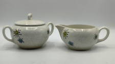 Vintage Les Etoiles French Handpainted Atomic Starburst Creamer and Sugar France picture