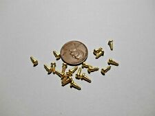 SMALL BRASS WOOD SCREWS FLAT AND ROUND HEAD FOR ANTIQUE CLOCK REPAIR #0-#1-#2 picture