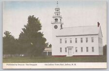 Jaffrey New Hampshire, Old Town Hall, Vintage Postcard picture