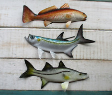 Tarpon Redfish Snook Hand Painted Replica Wall Mount Game Fishing Salt Water 12