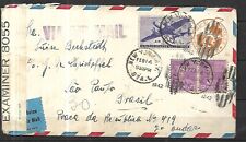 USA Censored Airplane Letter 23 11 1942 NEW YORK for SAO PAULO picture