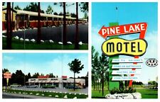 Pine Lake Motel Montgomery, AL Alabama Motel Advertising Vintage Postcard picture