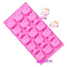 Cute Pink Hello Kitty Silicone Mould Chocolate Fondant Mold Icy Tray Cake Baking picture