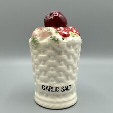 Vintage GARLIC SALT Tilso Shakers Hand Painted Porcelain Ceramic Retro JAPAN picture
