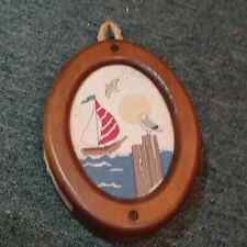 Wood Vintage. MCM.  Nautical. Decor. picture