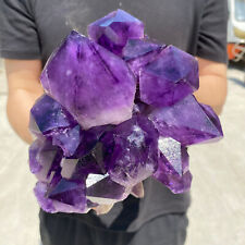 6.7lb Natural Amethyst Geode Quartz Crystal Cluster Cathedral Mineral healing picture