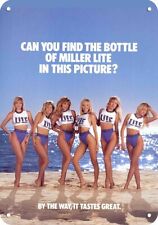 1989 MILLER LITE Beer Sexy Blonde Bikini Women DECORATIVE REPLICA METAL SIGN picture