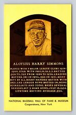 Cooperstown NY-New York, Aloysius Harry Simmons, HOF Plaque, Vintage Postcard picture