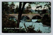 Norwalk CT-Connecticut, New Canaan Bridge Vintage Souvenir Postcard picture