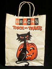 Vintage Brach's Halloween Trick or Treats Candy Bag Black Cat & Jack-O-Lantern picture