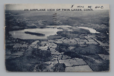 Postcard Airplane View of Twin Lakes Connecticut c1941 picture