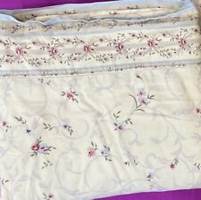 Vintage Croscill Victorian Floral Flannel King Sheet Set Heavy Brushed Cotton picture